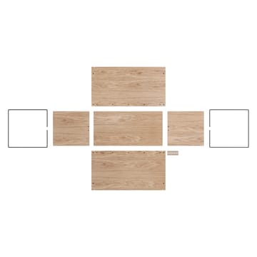 Säilytyslaatikko tammi 33 x 60 cm - Wood, black - MOEBE