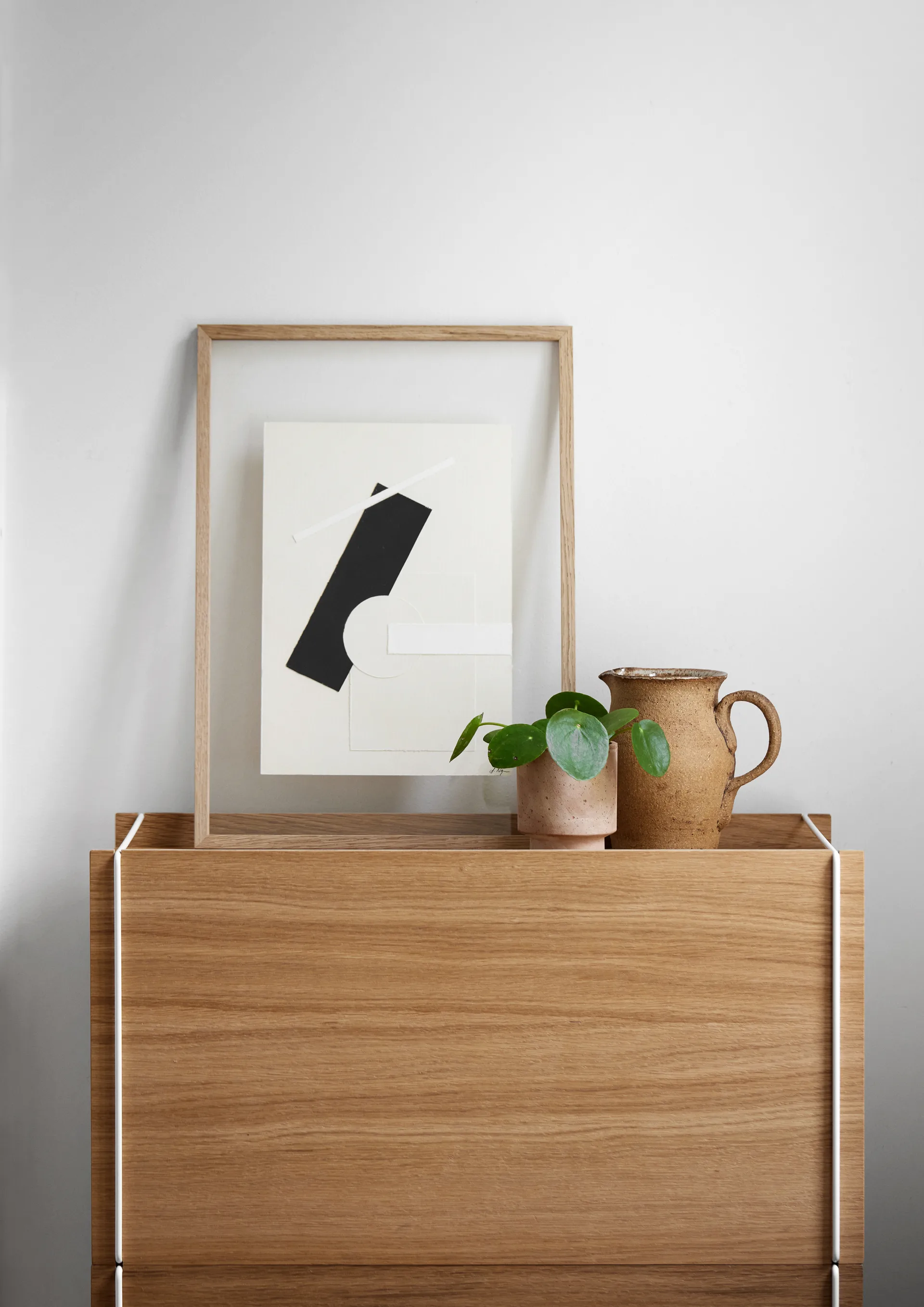 Säilytyslaatikko tammi 33 x 60 cm, Wood, white MOEBE