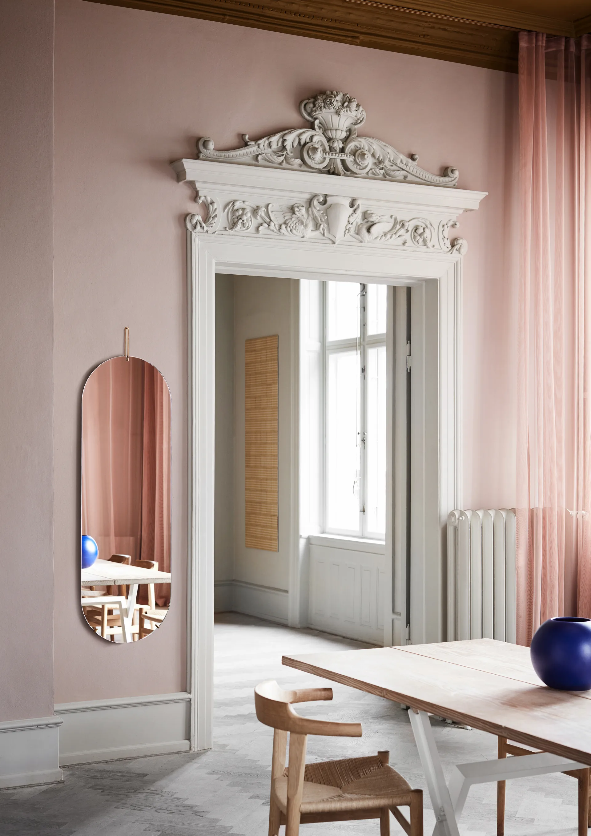 Seinäpeili 40,4 x 146,9 cm, Brass MOEBE