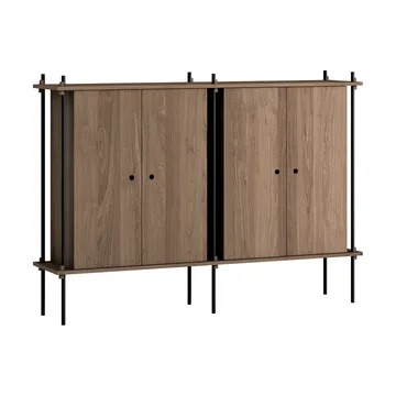 Shelving System Cabinet kaappi - Savustettu tammi-black, 163×115×35 cm, S.115.2.E - MOEBE