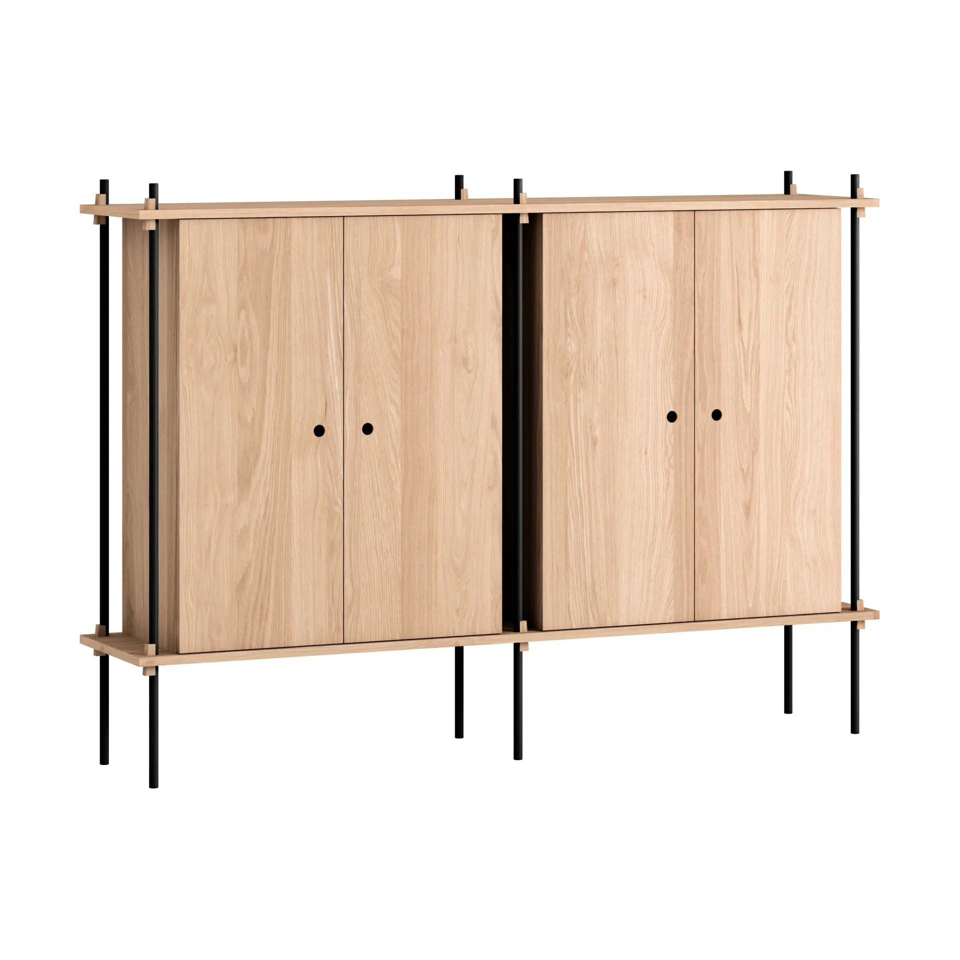 Shelving System Cabinet kaappi, Tammi-black, 163×115×35 cm, S.115.2.E MOEBE