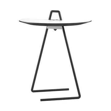 Siirrettävä sivupöytä Ø 45 cm - Black, White - MOEBE