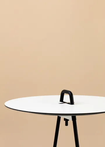 Siirrettävä sivupöytä Ø 45 cm - Black, White - MOEBE