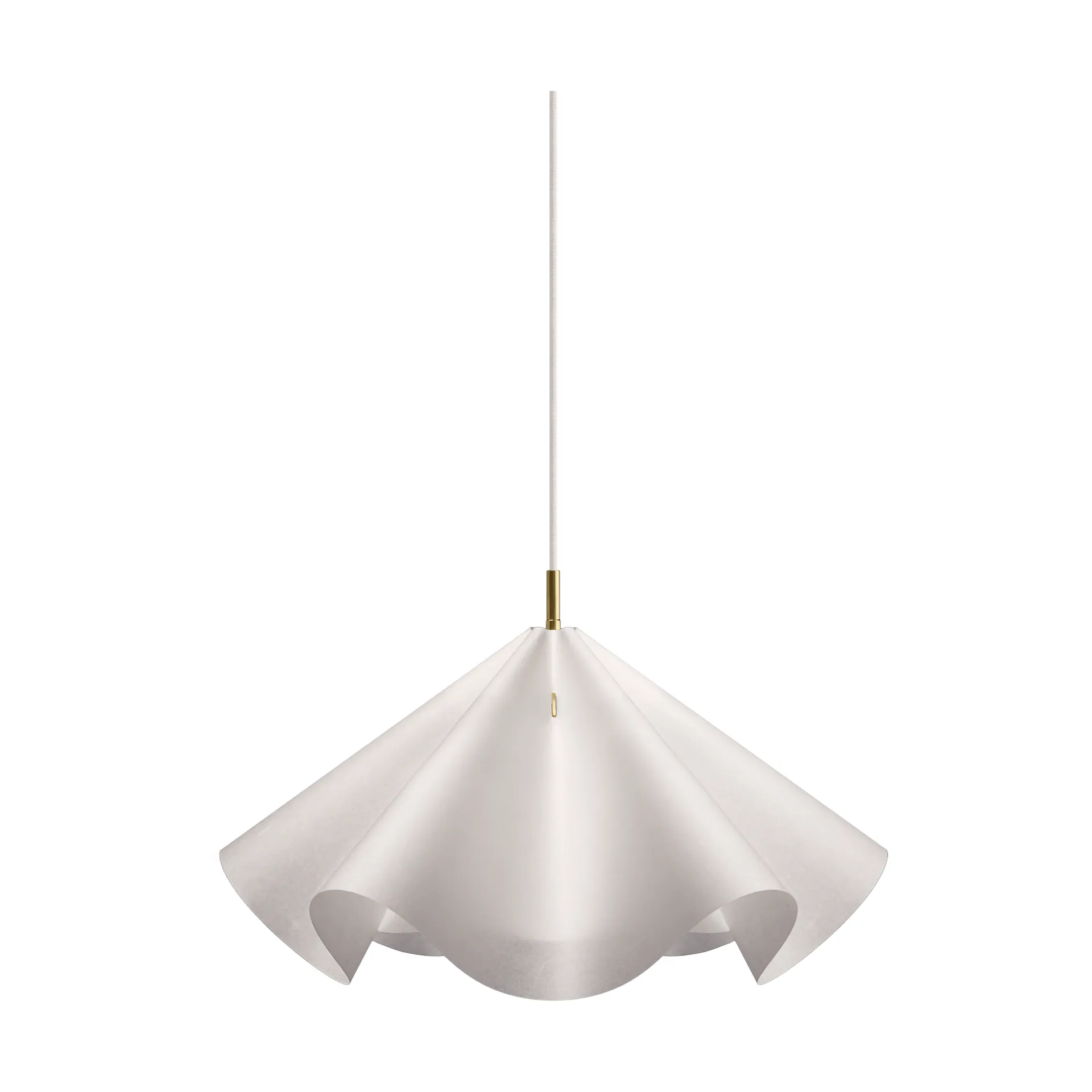 Sinuate riippuvalaisin, White-brass, medium Ø60x30 cm MOEBE