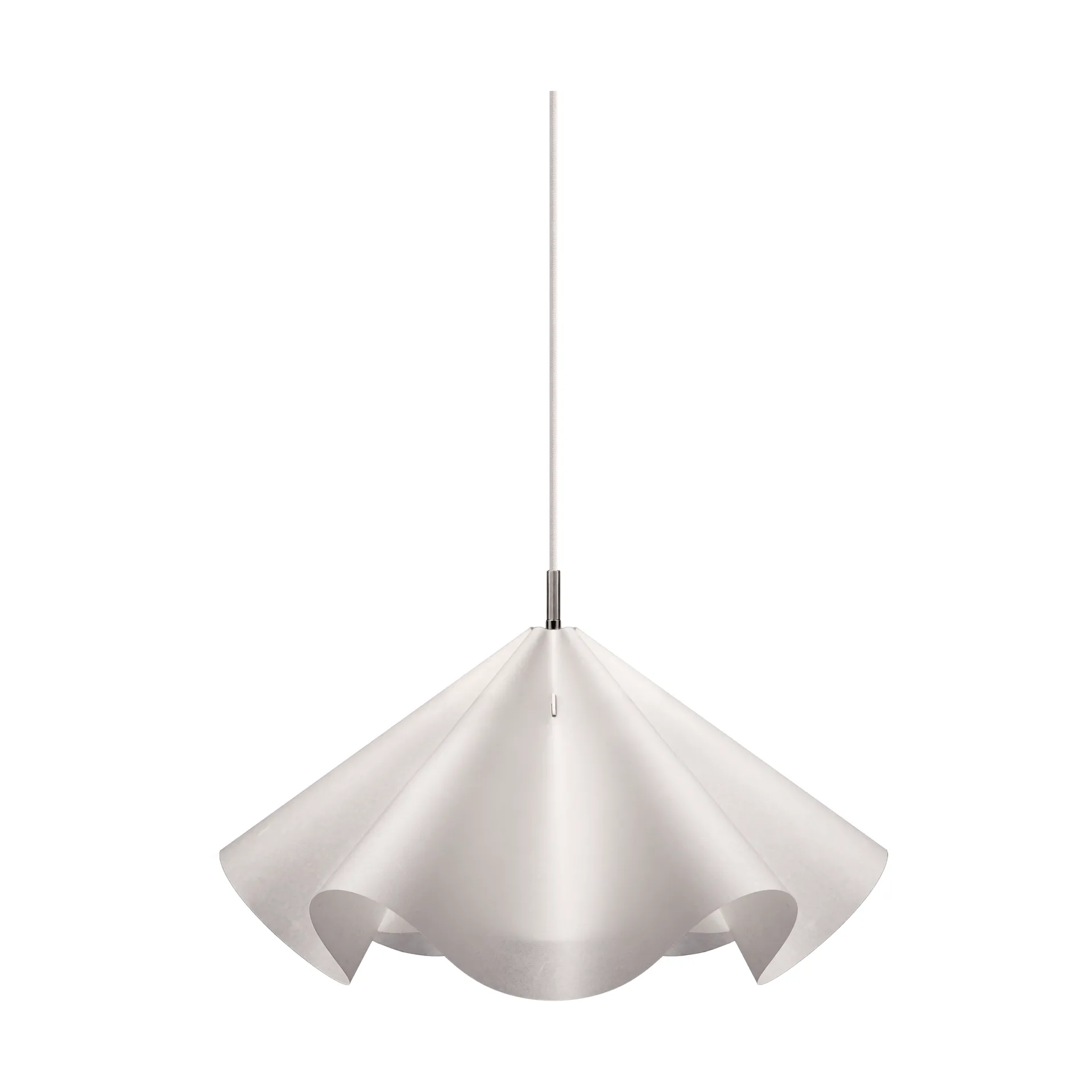 Sinuate riippuvalaisin, White-ruostumaton teräs, medium Ø60x30 cm MOEBE