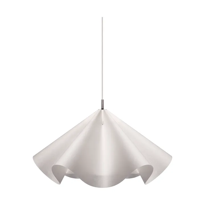 Sinuate riippuvalaisin - White-stainless steel, suuri Ø75x40 cm - MOEBE