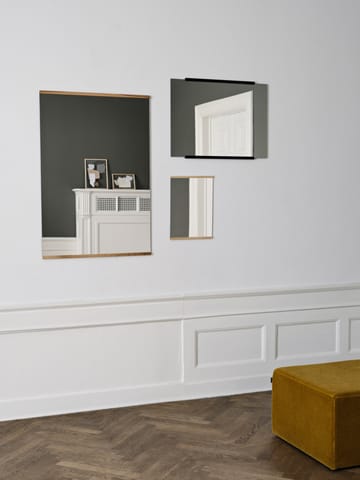 Suorakulmainen seinäpeili 50 x 70 cm - Black - MOEBE