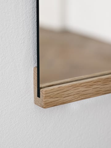 Suorakulmainen seinäpeili 50 x 70 cm - Oak - MOEBE