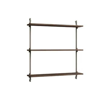 Wall Shelving seinähylly - Savustettu tammi-warm grey, 92×85×17,5 cm, WS.85.1 - MOEBE