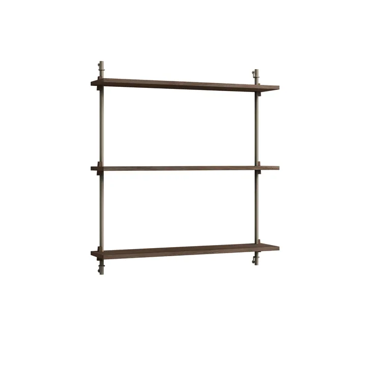 Wall Shelving seinähylly - Savustettu tammi-warm grey, 92×85×17,5 cm, WS.85.1 - MOEBE