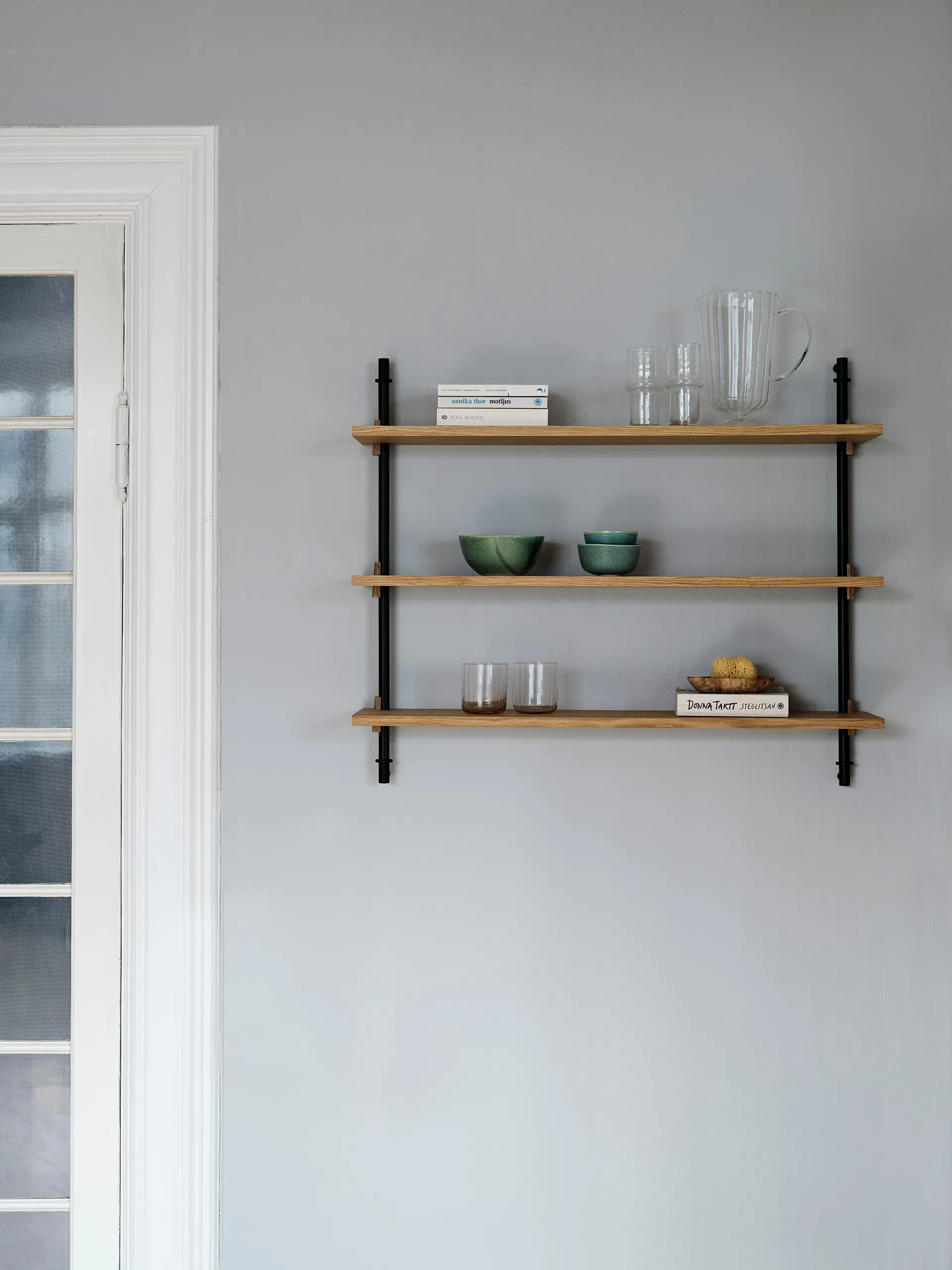 Wall Shelving seinähylly, Savustettu tammi-white, 92×115×17,5 cm, WS.115.1 MOEBE