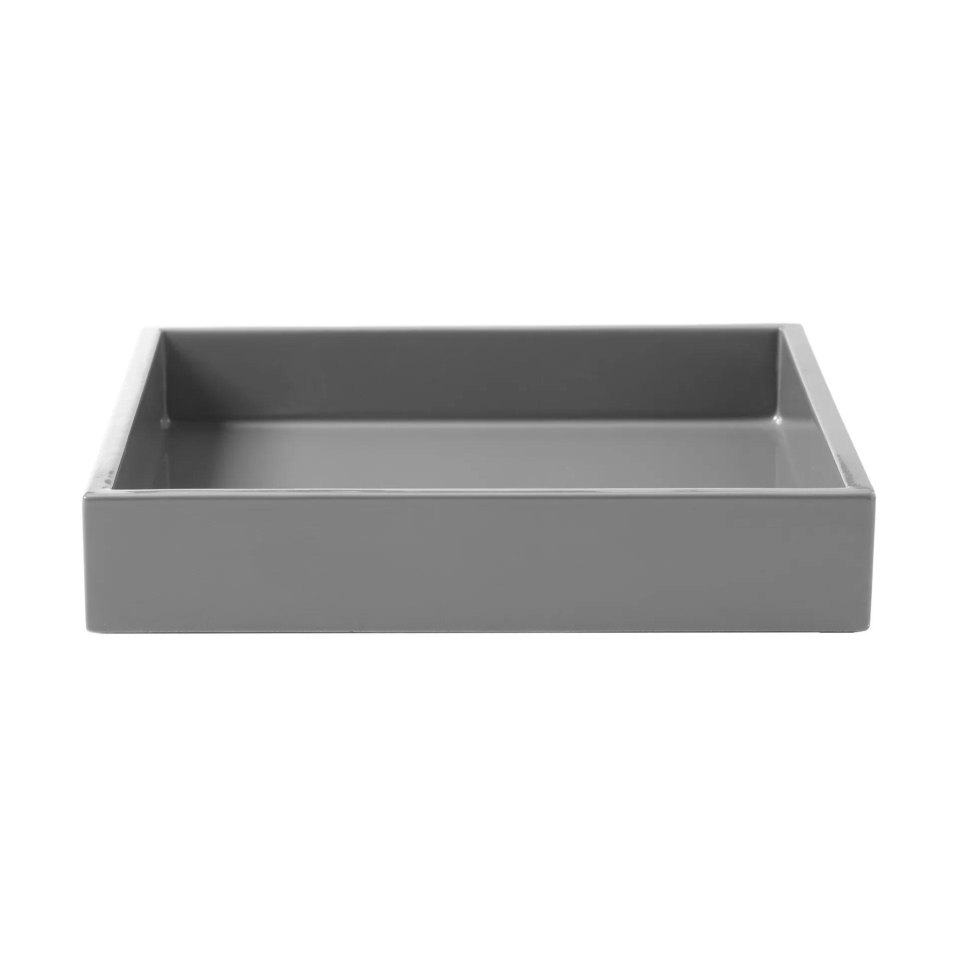 Lux lakattu koristetarjotin 19x19x3,5 cm, Antracit Mojoo