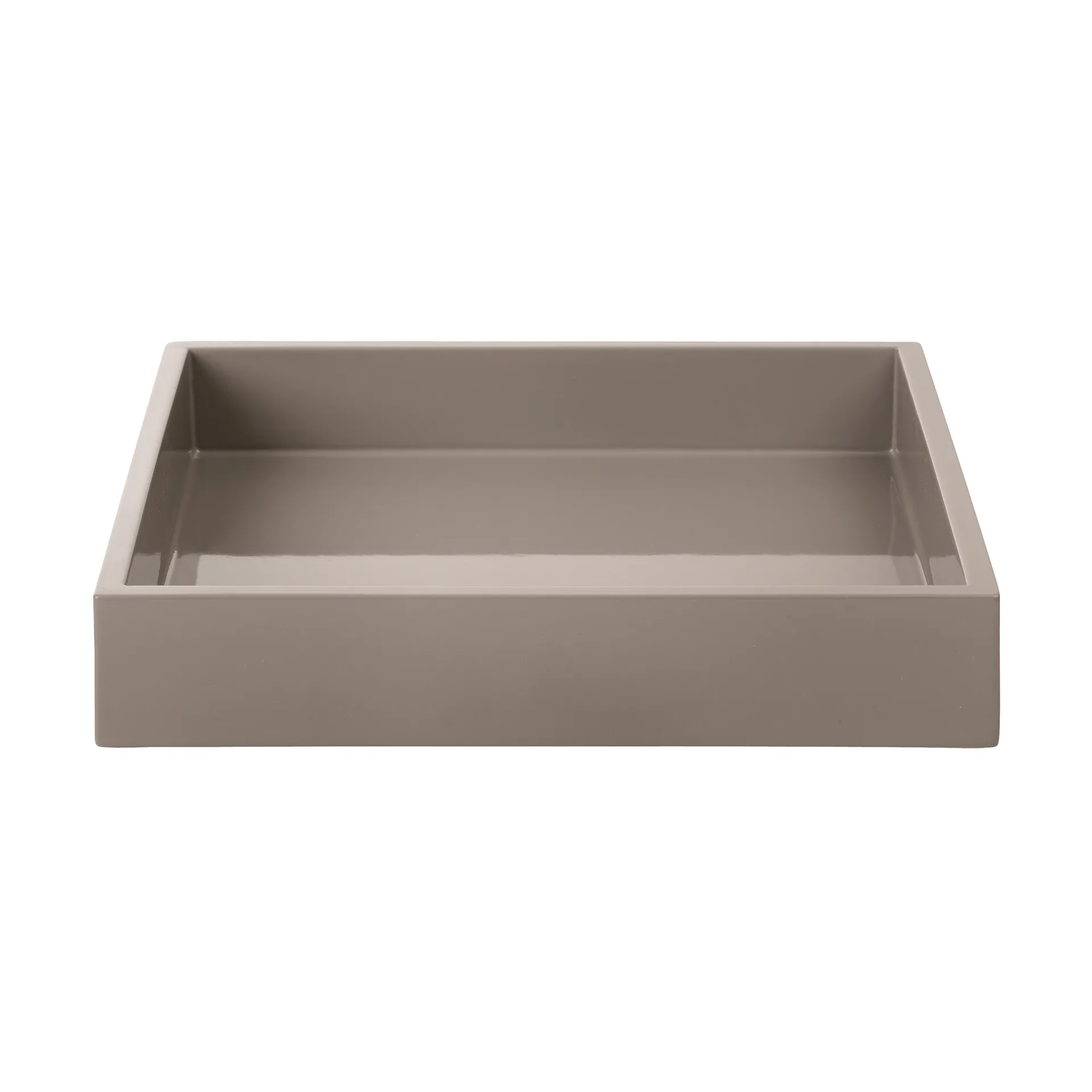 Lux lakattu koristetarjotin 19x19x3,5 cm, Warm grey Mojoo