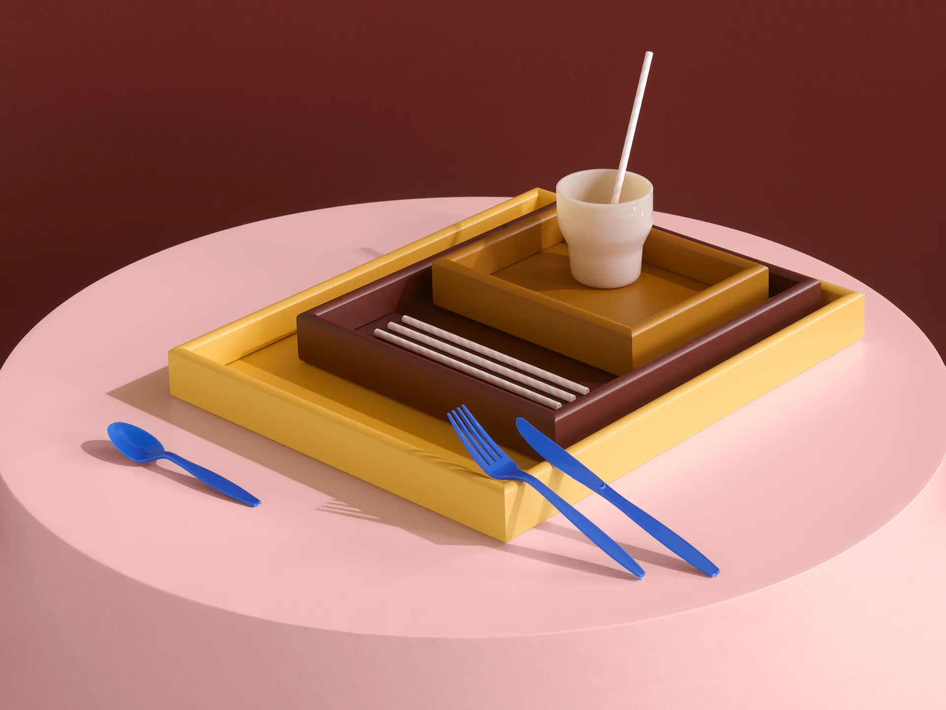 Arrange tarjotinsetti 3 osaa, Amber-masala-acacia Montana