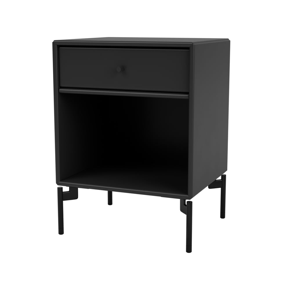 Montana Dream yöpöytä Black 05, mustaksi maalatut jalat