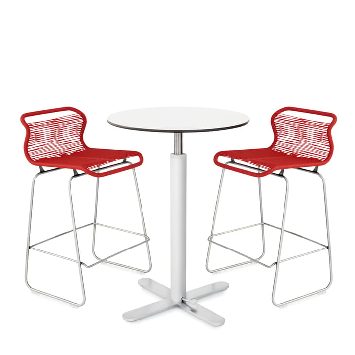 Panton One kitchen -baarituoli, Musta, paperi/ruostumaton teräs Montana
