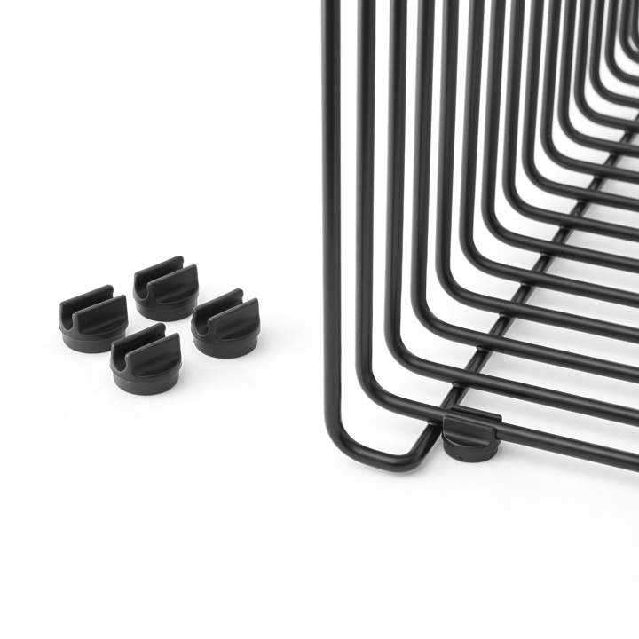 Panton Wire feet etäisyysjalat 4 kpl, Musta Montana