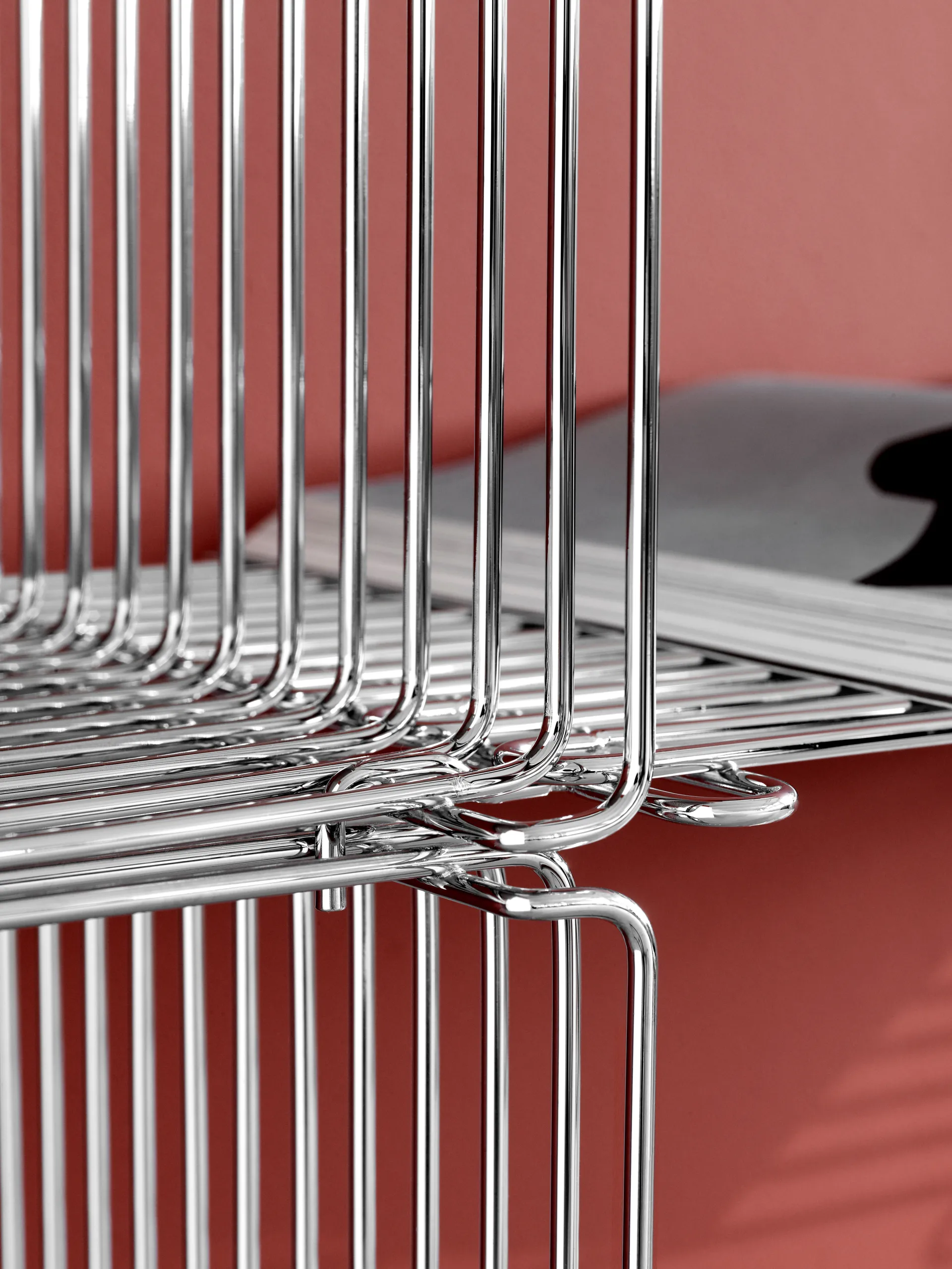 Panton Wire Single hylly 34,8x34,8x34,8 cm, Chrome Montana