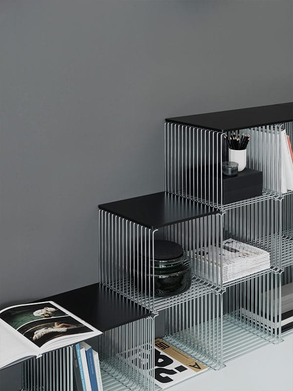 Panton Wire Single hylly 34,8x34,8x34,8 cm, Chrome Montana