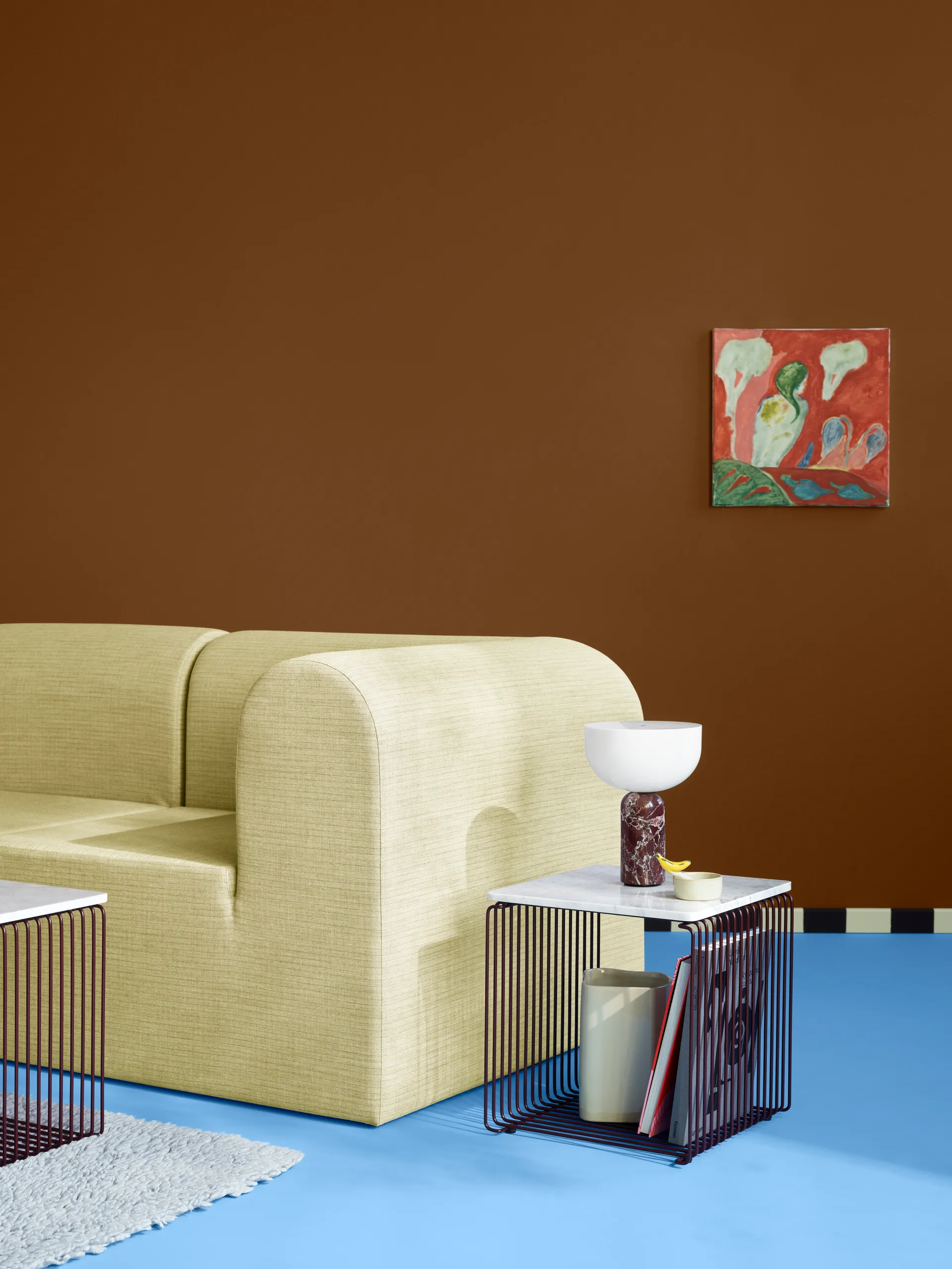 Panton Wire Single hylly 34,8x34,8x34,8 cm, Musta punainen Montana