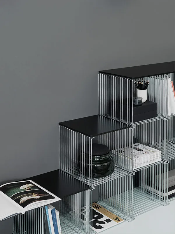 Półka Panton Wire Single 34,8x34,8x34,8 cm, Chrome Montana