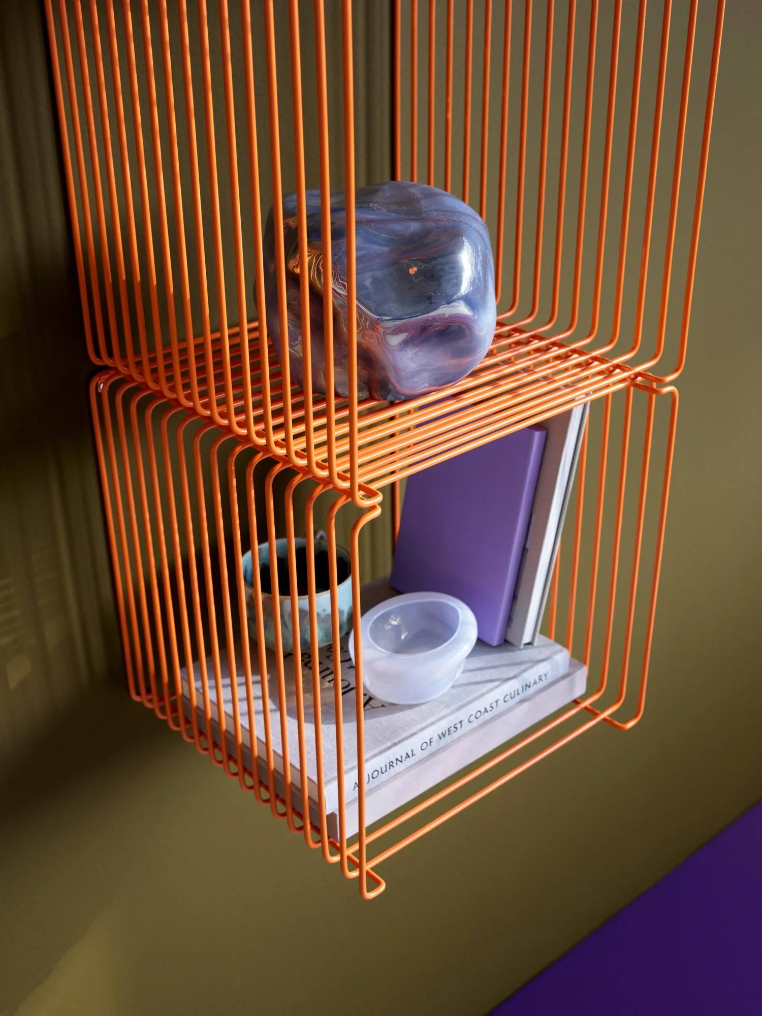 Półka Panton Wire Single 34,8x34,8x34,8 cm, Tangerine Montana