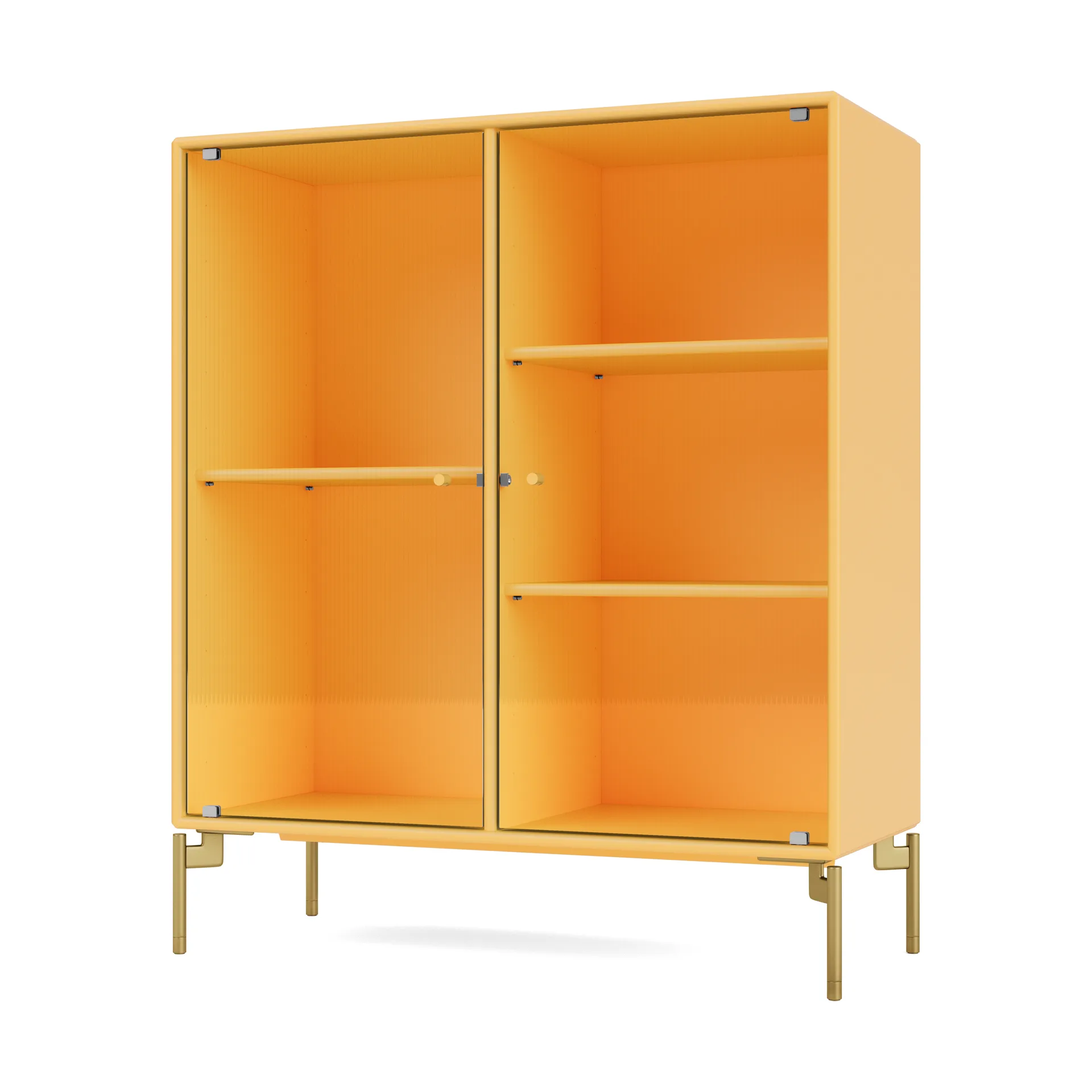 Ripple II vitriinikaappi 69,6x82,2x30 cm, Acacia-jalat brass Montana