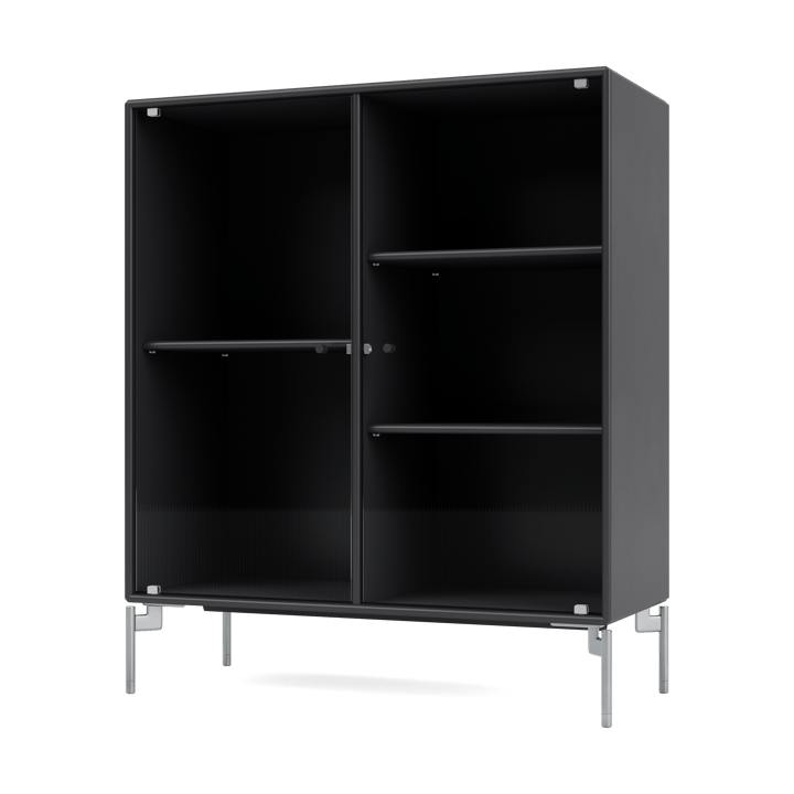 Ripple II vitriinikaappi 69,6x82,2x30 cm, Anthracite-jalat chrome Montana