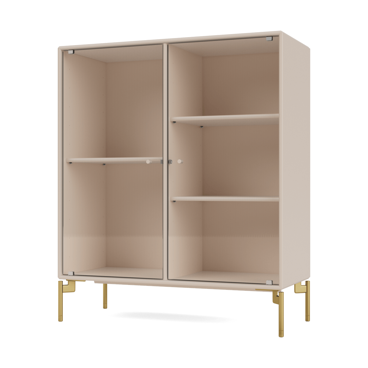 Montana Ripple II vitriinikaappi 69,6x82,2x30 cm Clay-jalat brass