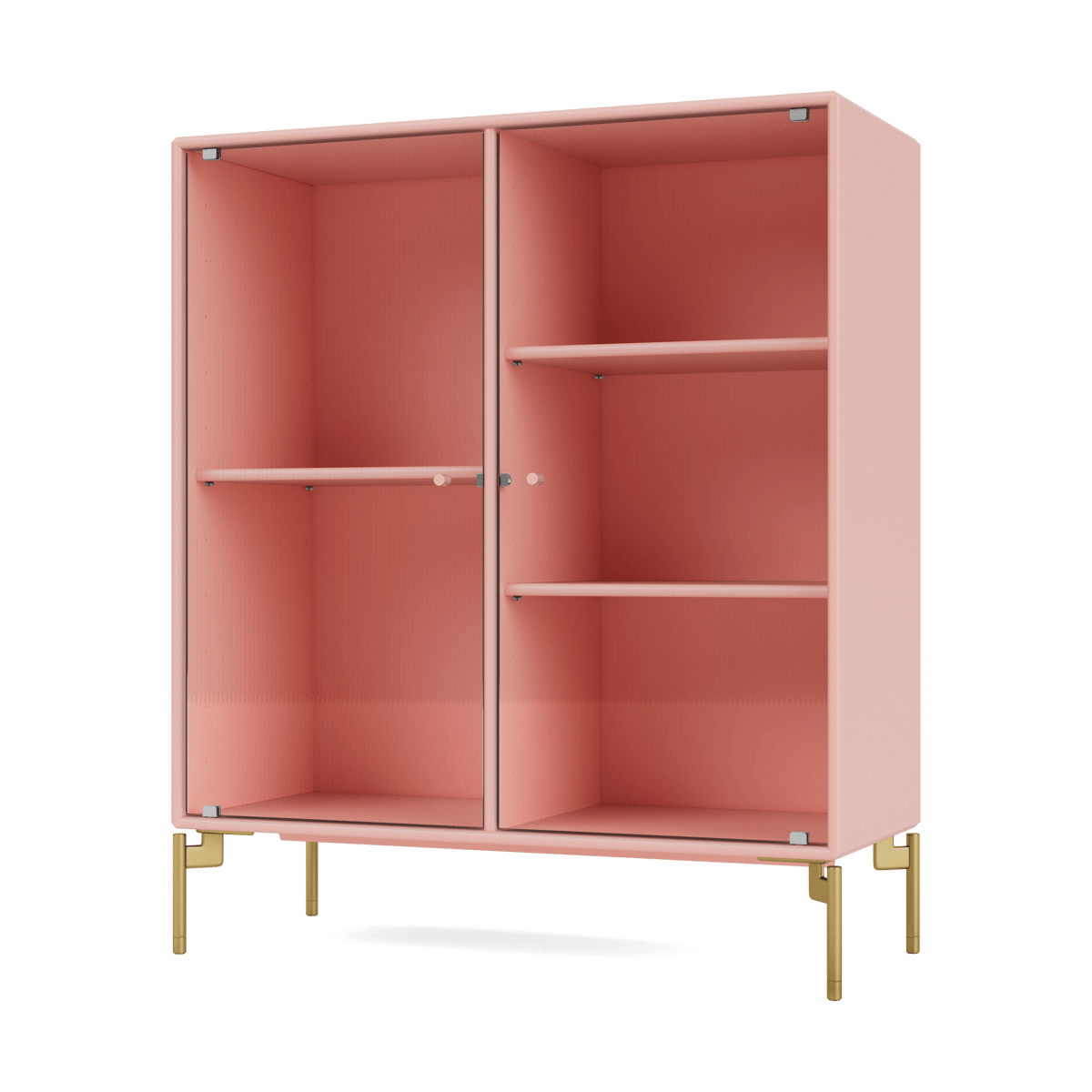 Montana Ripple II vitriinikaappi 69,6x82,2x30 cm Ruby-jalat brass