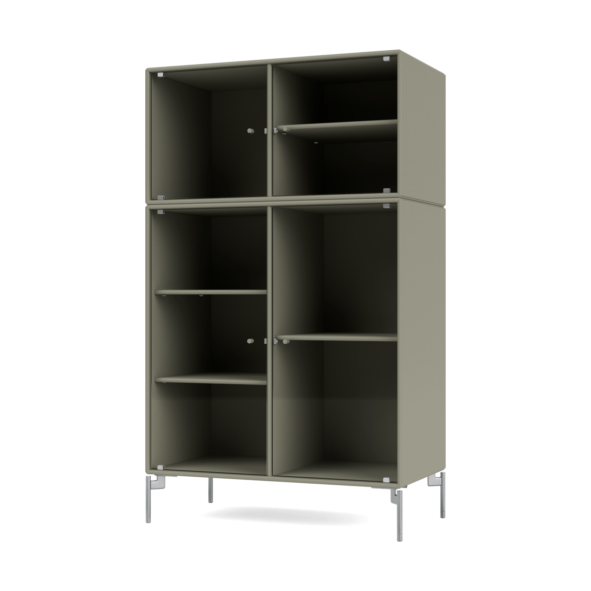 Montana Ripple III vitriinikaappi 69,6x117,6x38 cm Fennel-jalat chrome