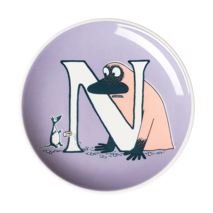 ABC Muumi minilautanen - N, 10,5 cm - Moomin Arabia