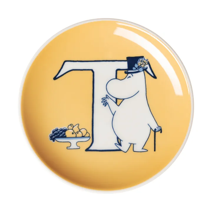 ABC Muumi minilautanen - T, 10,5 cm - Moomin Arabia