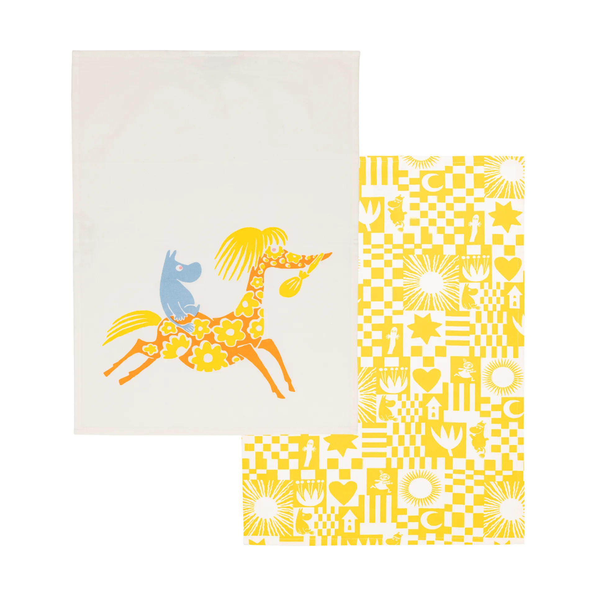 Juhla Muumi keittiöpyyhe 50x70 cm 2 osaa, Keltainen Moomin Arabia