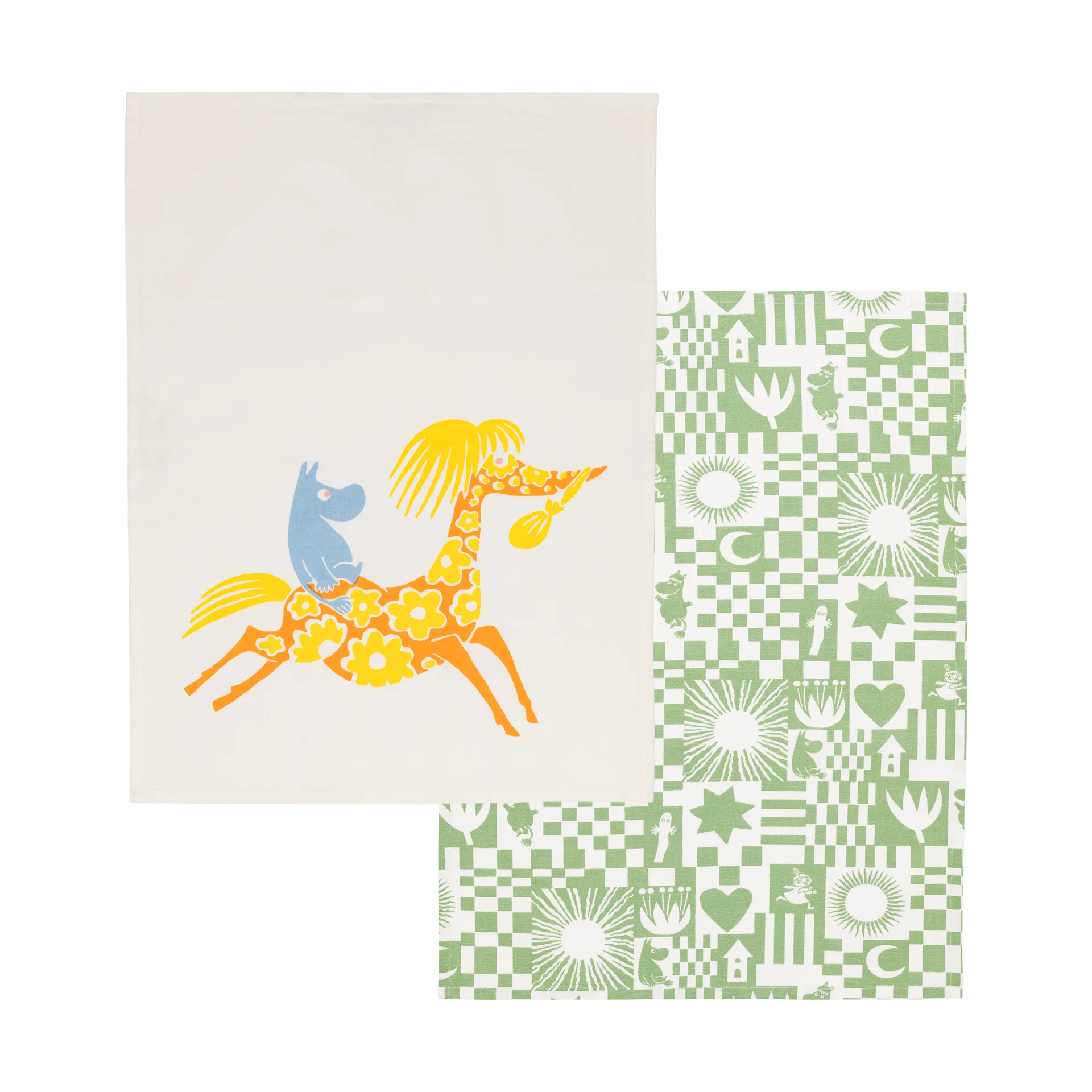 Juhla Muumi keittiöpyyhe 50x70 cm 2 osaa, Vihreä Moomin Arabia