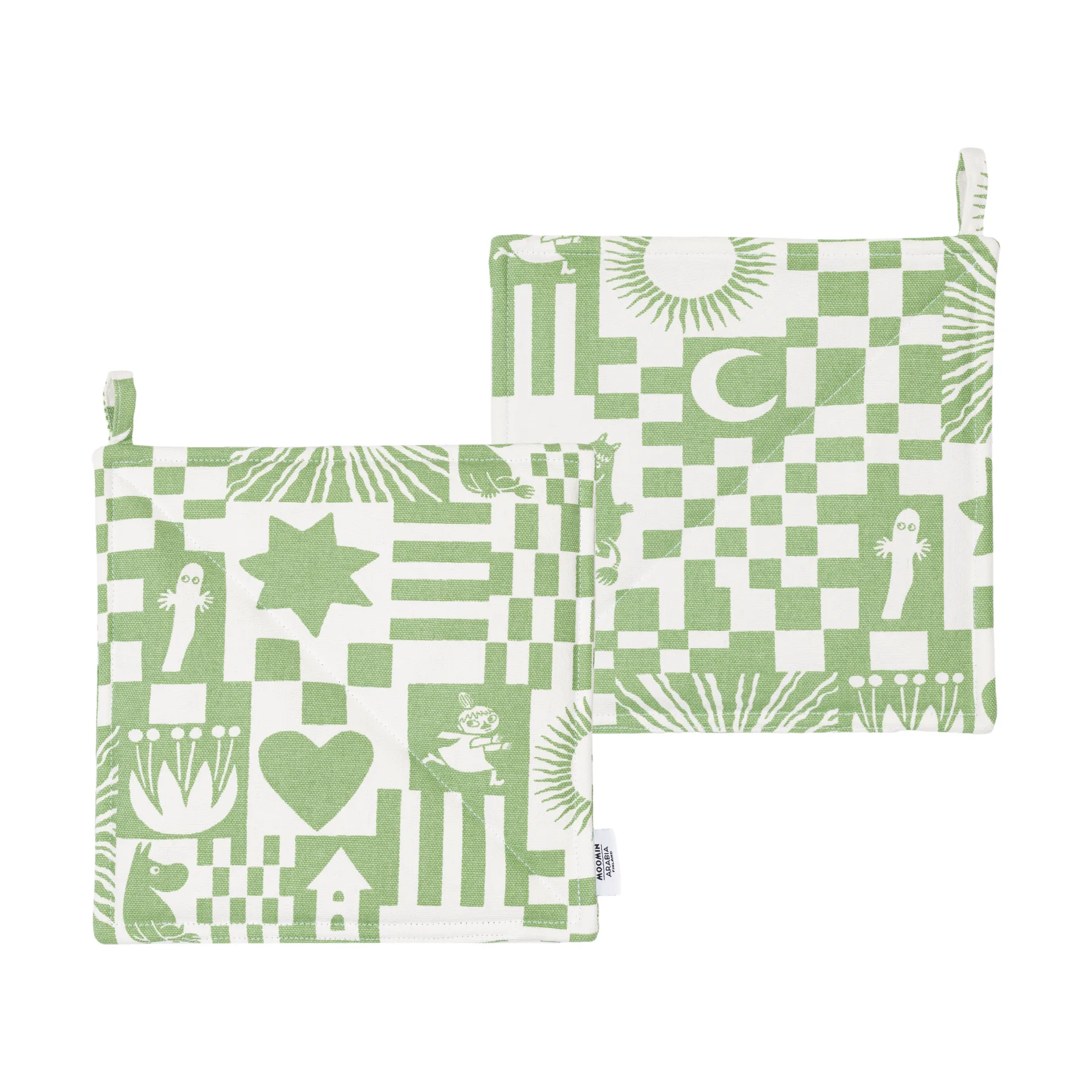 Juhla Muumi patalappu 22x22 cm 2-pack., Vihreä Moomin Arabia