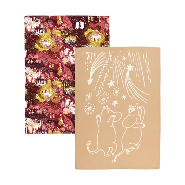 Juhlavia hetkiä muumi keittiöpyyhe 2 osaa - 50x70 cm - Moomin Arabia