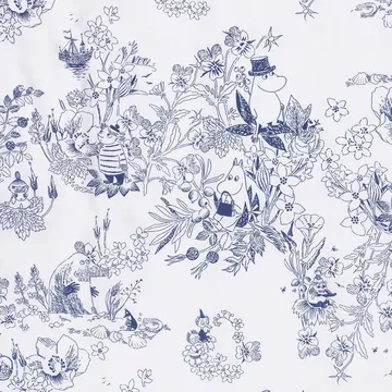 Mumin Haru pussilakanasetti - Sininen, 150x210 cm - Moomin Arabia