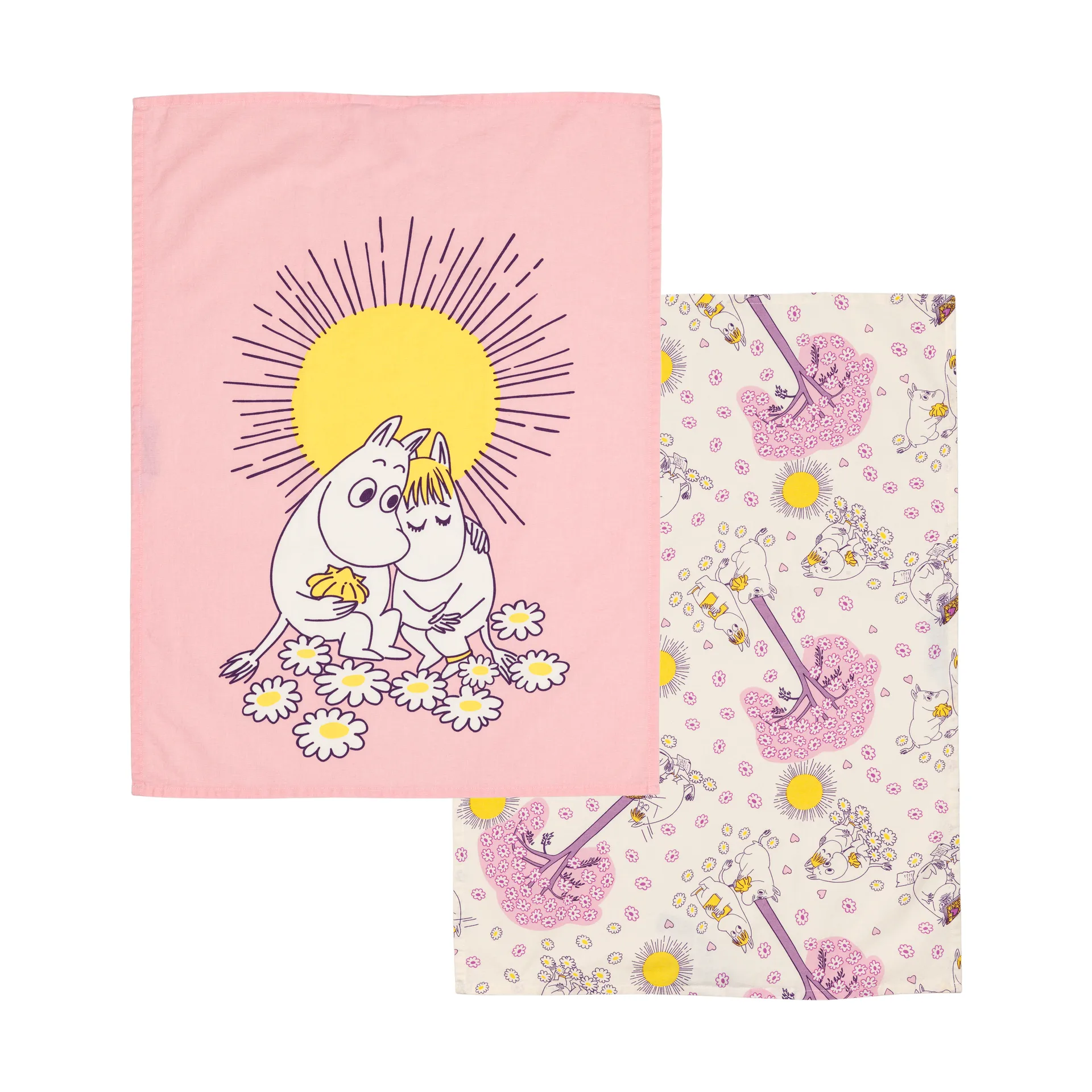 Muumi keittiöpyyhe 50x70 cm 2-pack, Rakastuneet Moomin Arabia