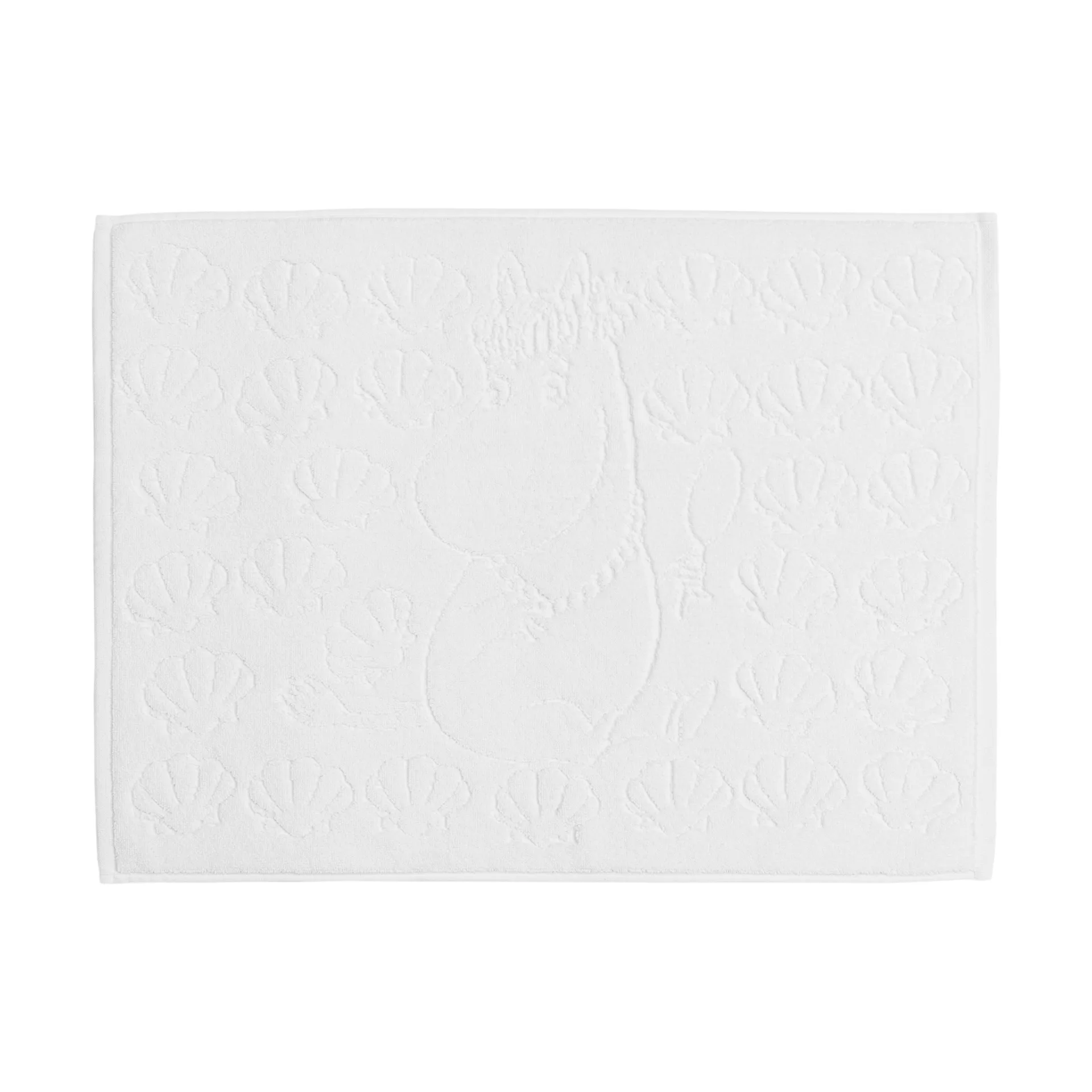 Muumi kylpyhuonematto 50x70 cm, Valkoinen simpukankuori Moomin Arabia