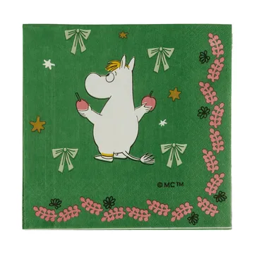 Muumi paperiservetti - Rakkauslahja, 33x33 cm, 20 kpl - Moomin Arabia