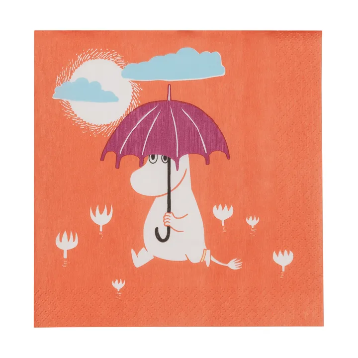 Muumi paperiservetti - Sateenvarjon alla, 20-pack - Moomin Arabia