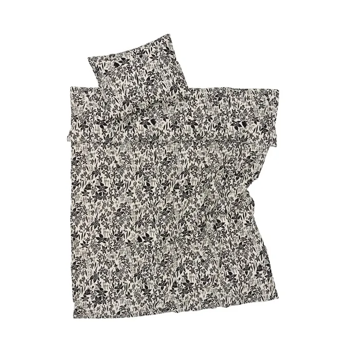 Muumi pussilakanasetti 150 x 210 cm, Lilja musta-valkoinen Moomin Arabia