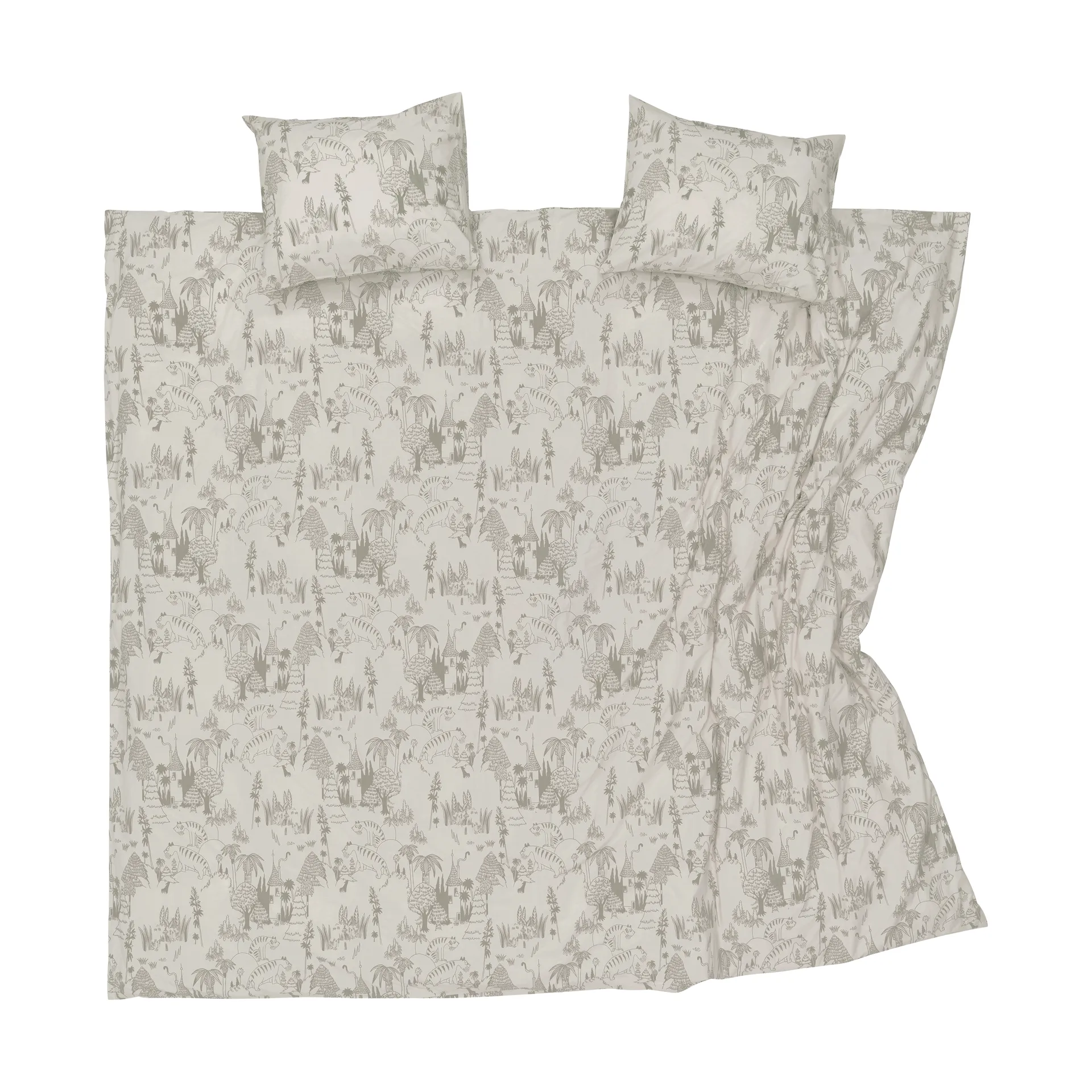 Muumit vuodevaatesetti 240x210 cm, Puutarhajuhla beige Moomin Arabia