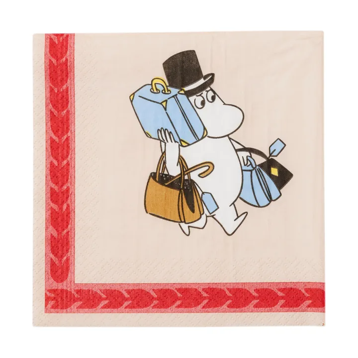 Valmiina lomalle Muumi paperiservietti 33 cm - 20 kappaleen pakkaus - Moomin Arabia