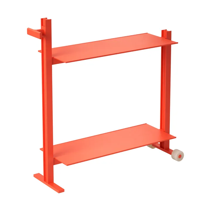 Museum Trolley tarjoiluvaunu - Oranssi, 74,5x77,5x24 cm - Museum
