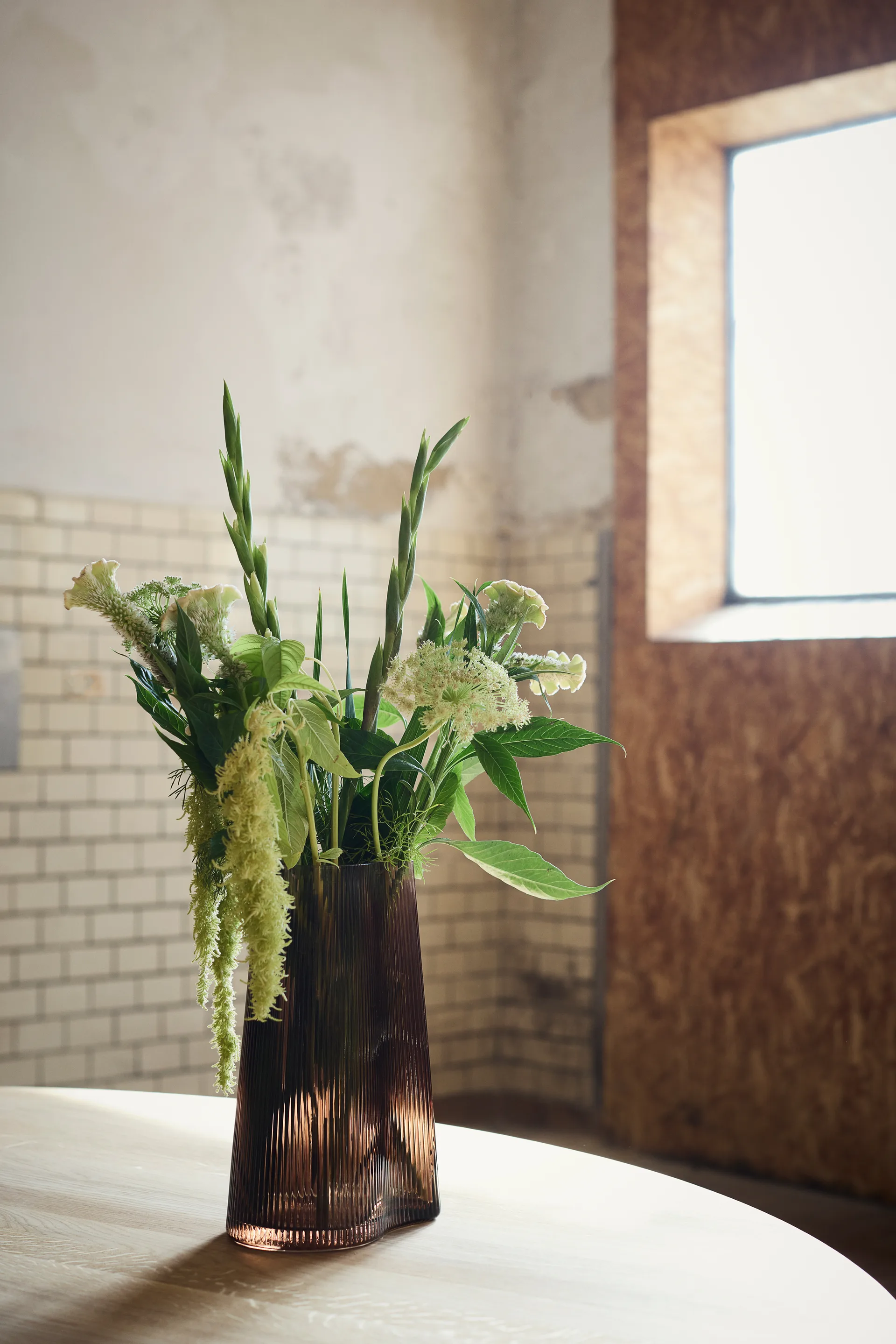 Ripe maljakko, Savunruskea, 26 cm MUUBS