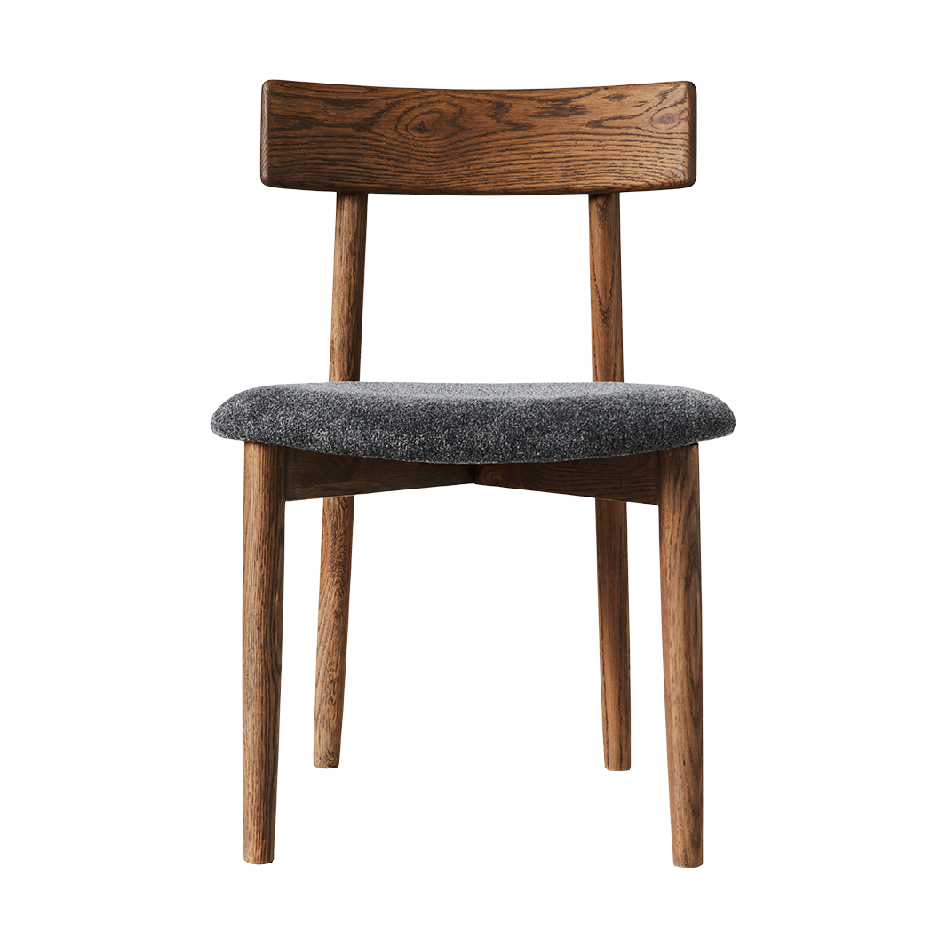 MUUBS Tetra tuoli istuimella Graniitin värinen kangas-tummanvärinen tammi
