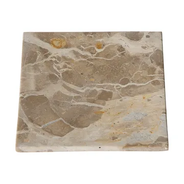 Valkoinen koristealusta - Simpukan kuori, 12×12 cm - MUUBS