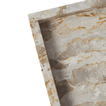 Vita koristetarjotin 20x30 cm - Seashell - MUUBS